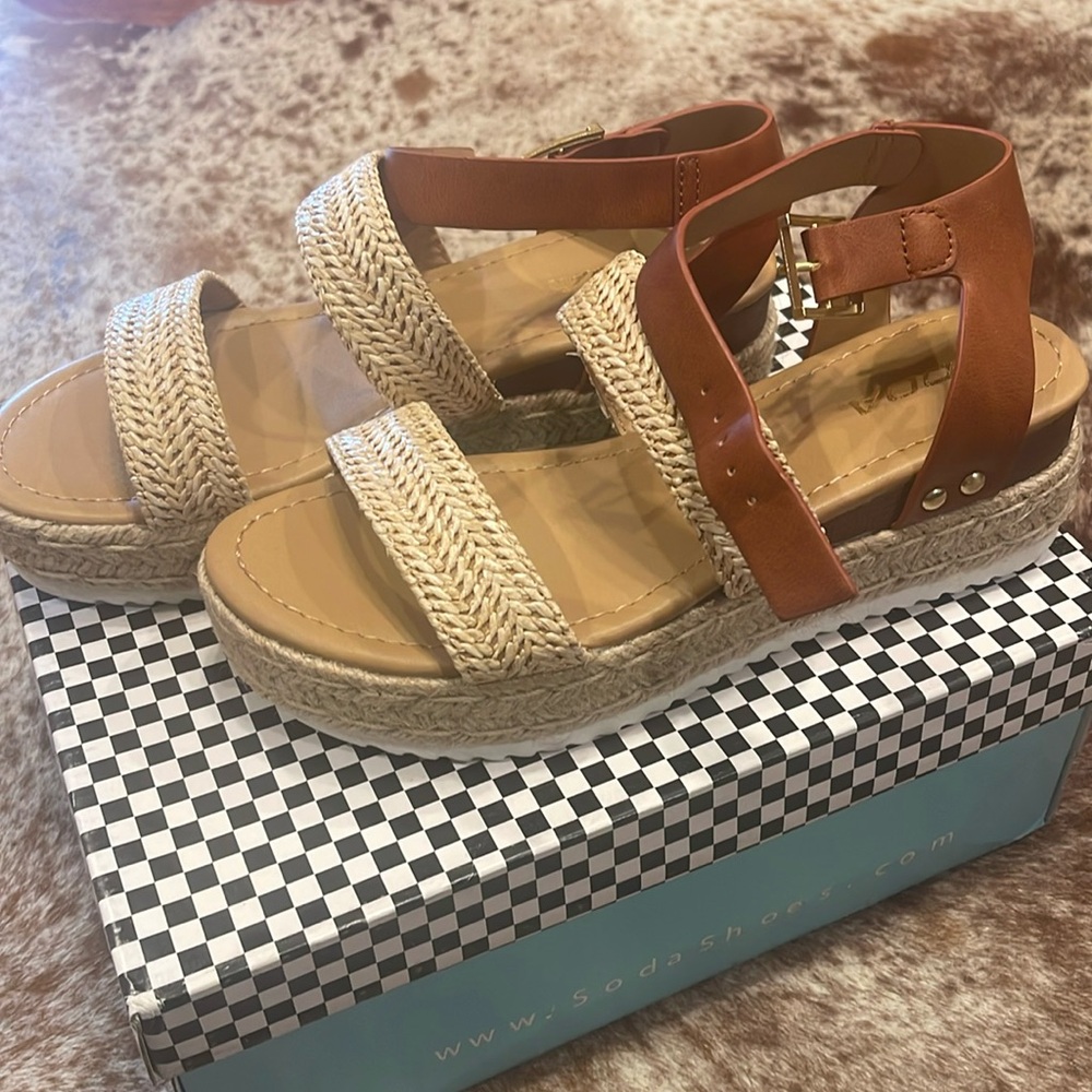 Tan wedges.
